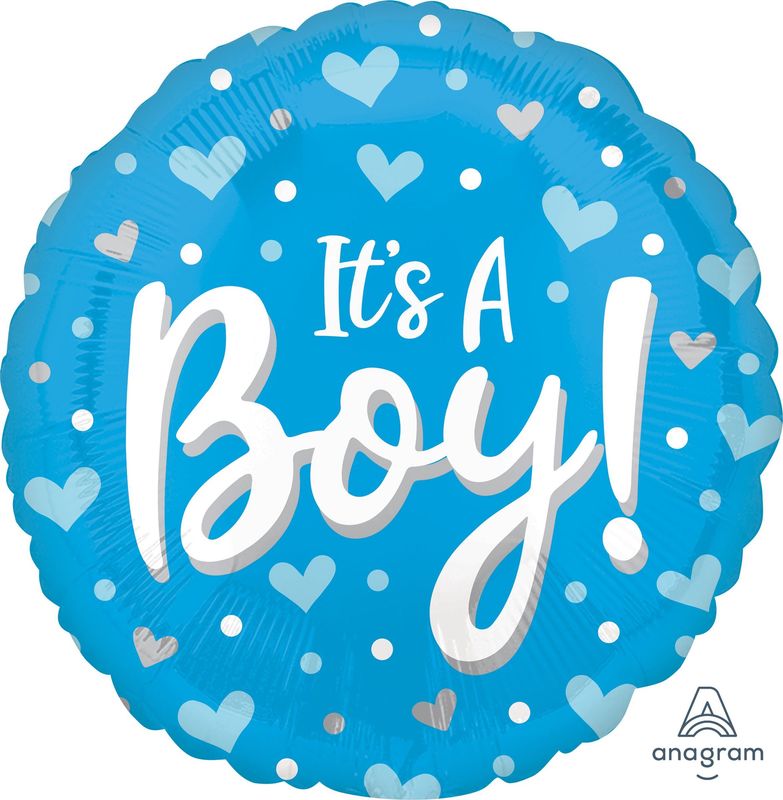 It&#39;s A Boy Blue Foil Balloon