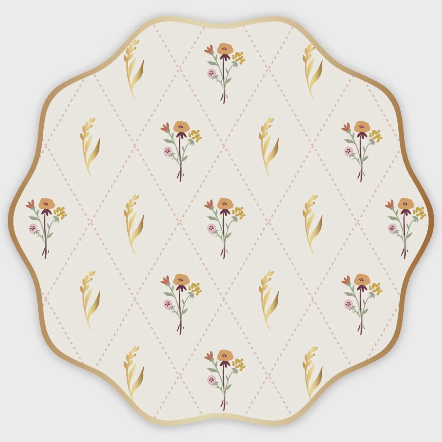 COZY FALL FLORAL DINNER PLATES