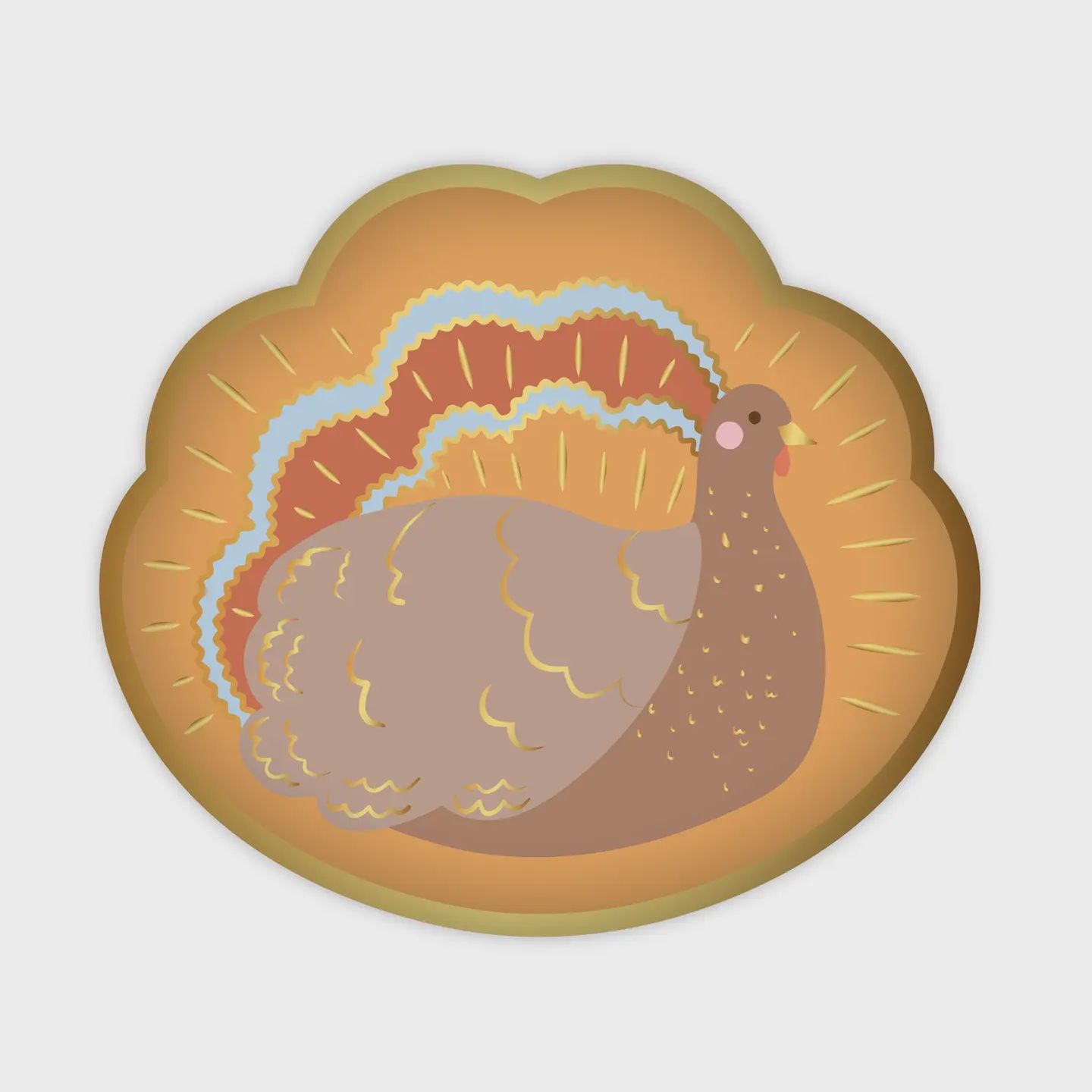 CHARMING TURKEY THANKSGIVING PLATES