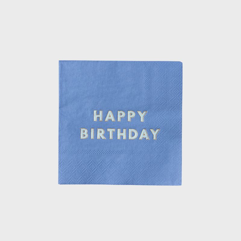 PALISADES BLUE SIGNATURE HAPPY BIRTHDAY COCKTAIL NAPKINS