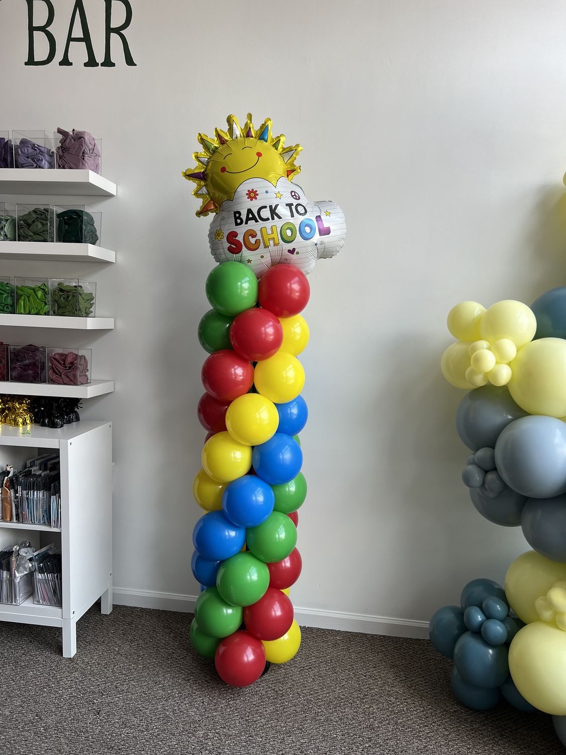 Classic Balloon Column, Topper: Themed Foil