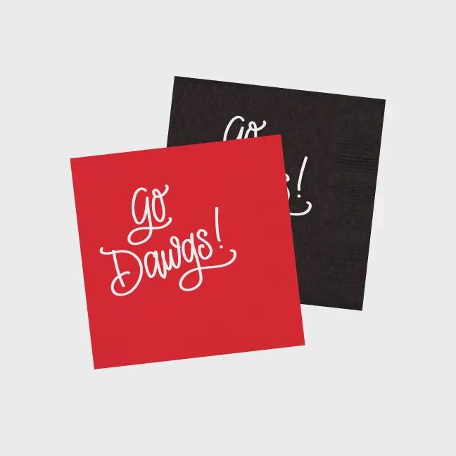 Go Dawgs! | Red &amp; Black Napkins