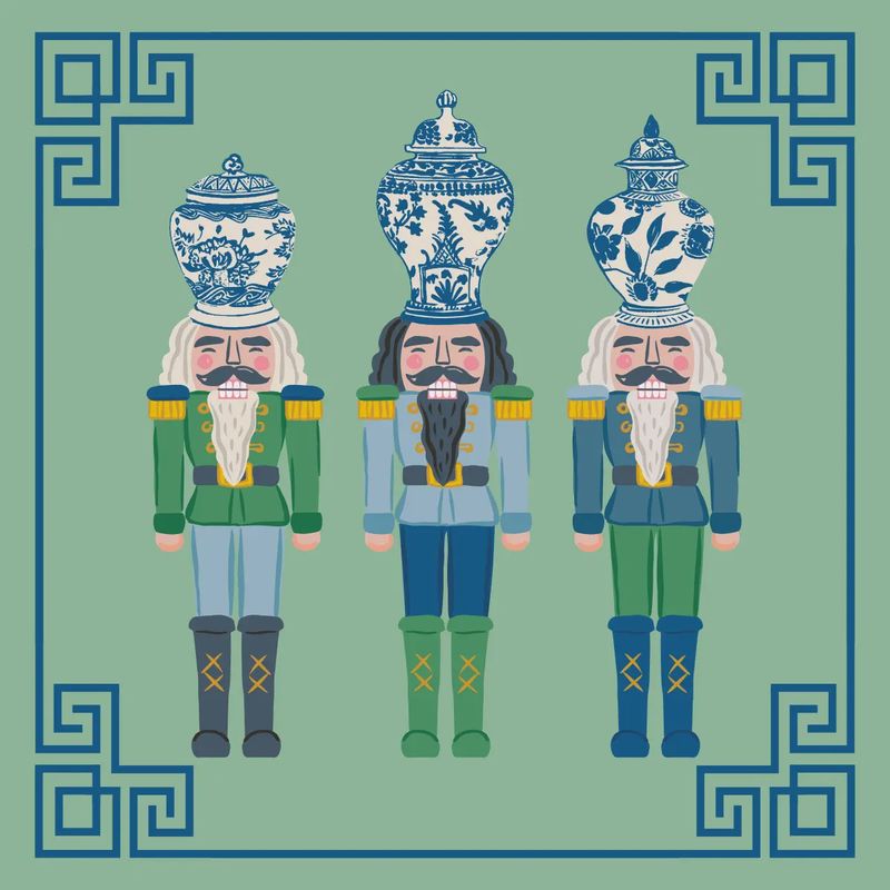 Ginger Jar Nutcracker Holiday Cocktail Napkins