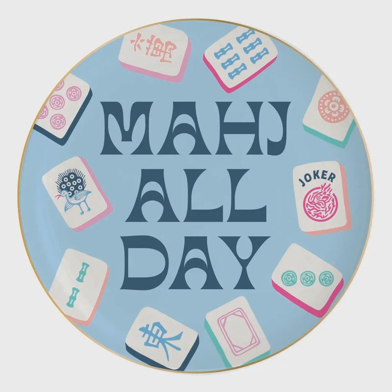 Mahj All Day Ceramic Trinket Tray