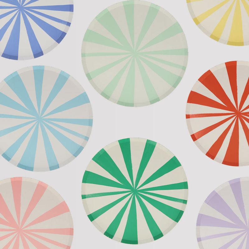 Mixed Stripe Dinner Plates