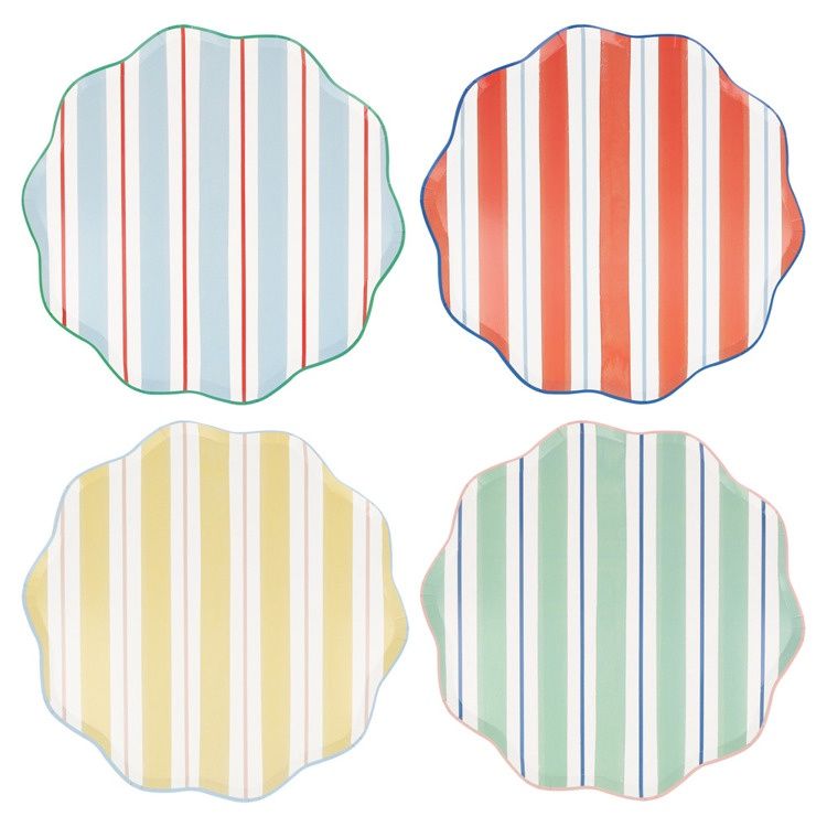 Preppy Stripe Dinner Plates