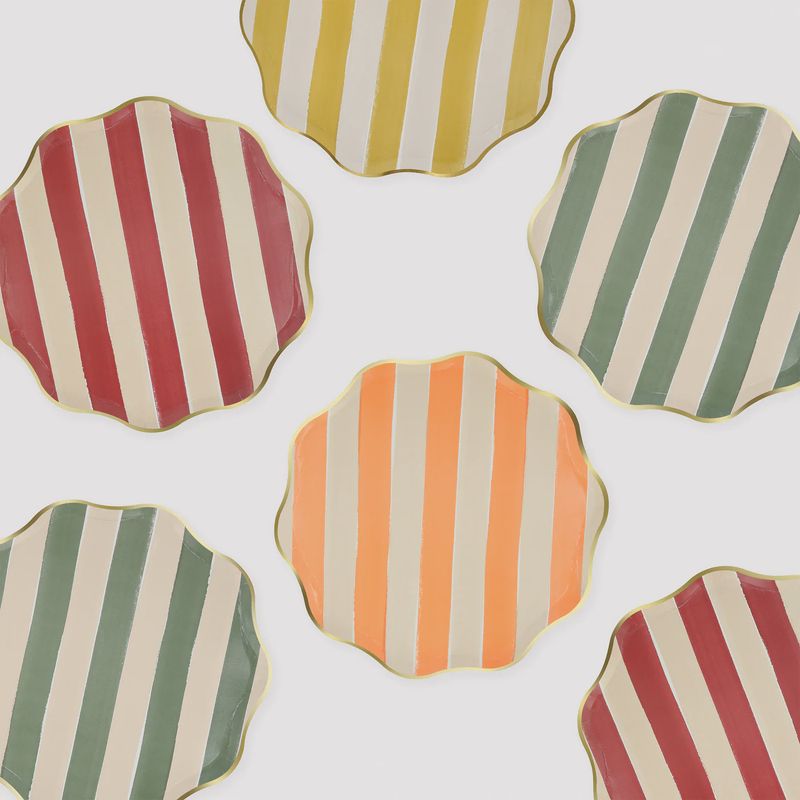 Fall Stripe Side Plates