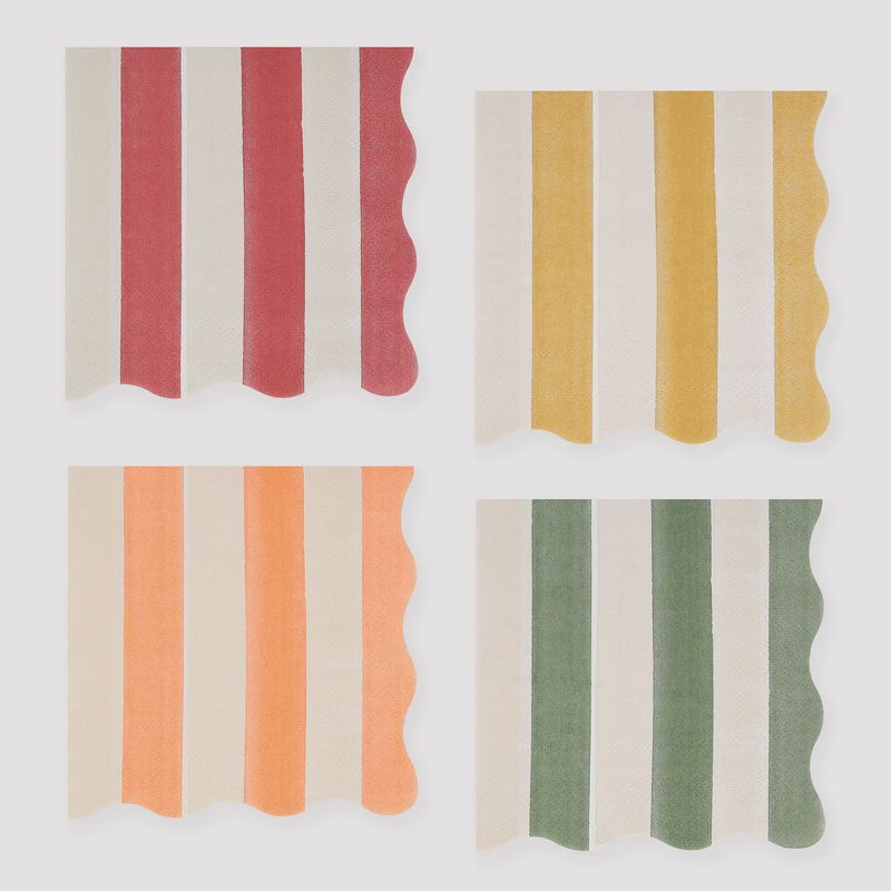 Fall Stripe Small Napkins