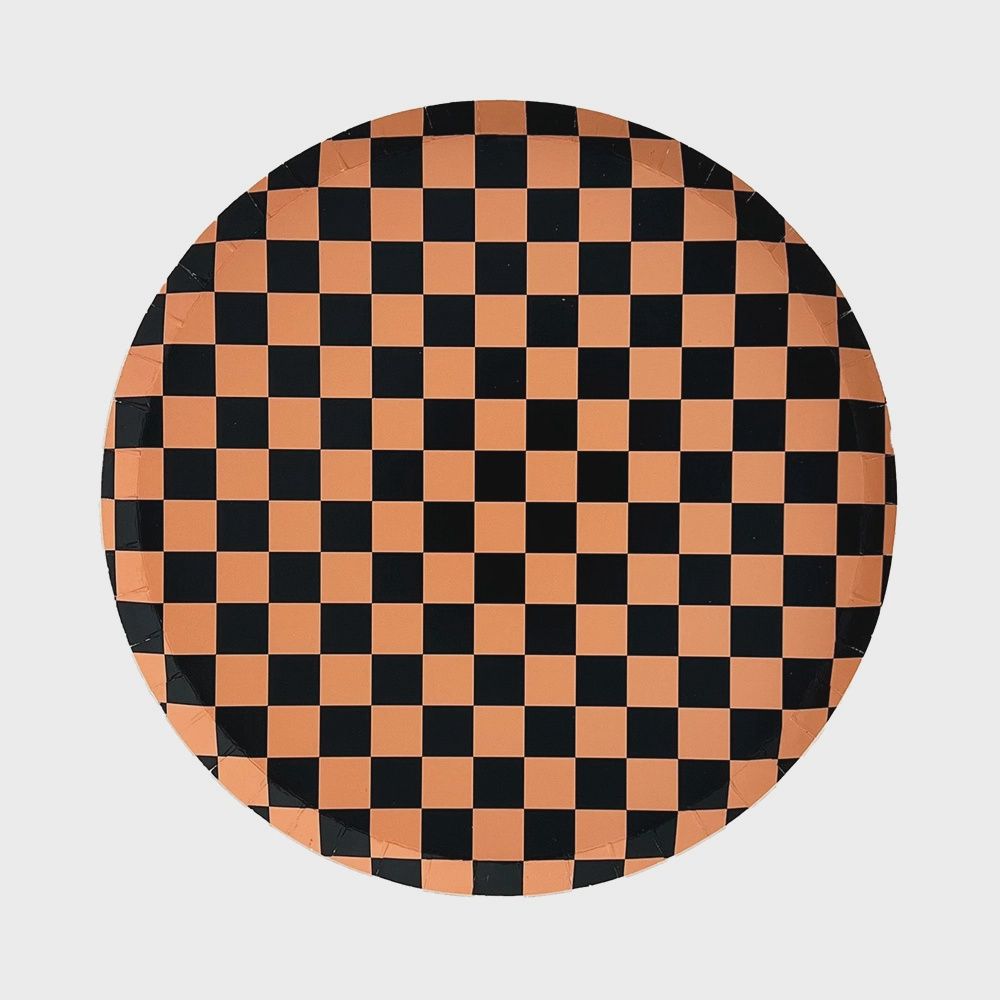 Halloween Check Dessert Plates