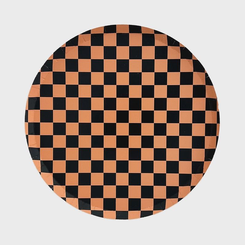 Halloween Check Dessert Plates