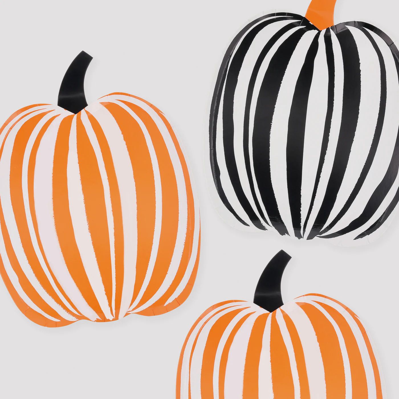 Stripe Pumpkin Plates