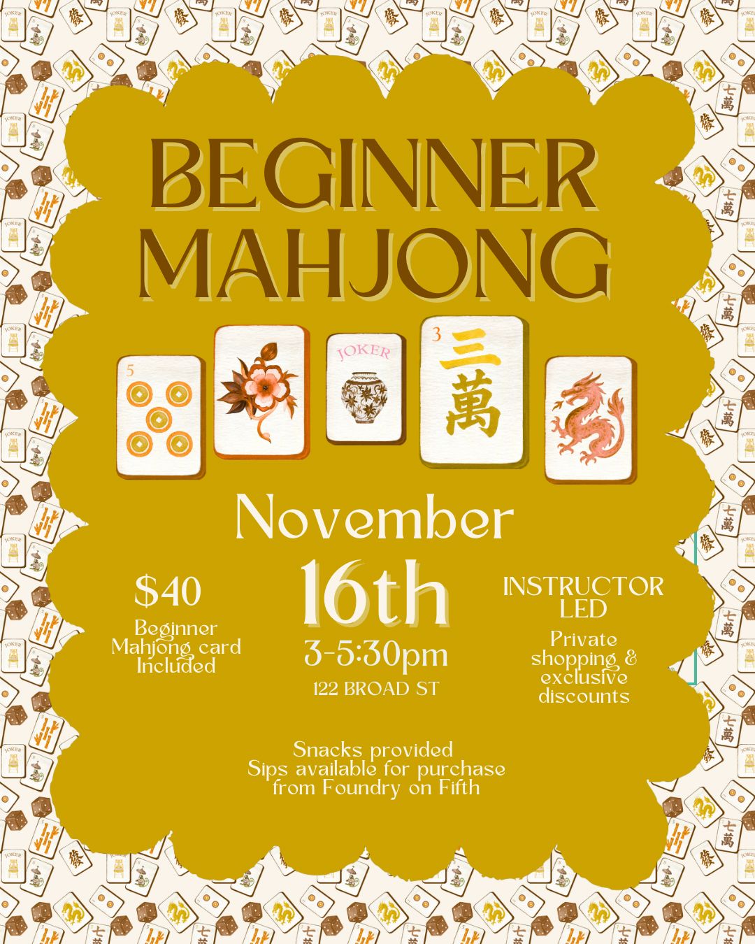 November Beginner Mahjong