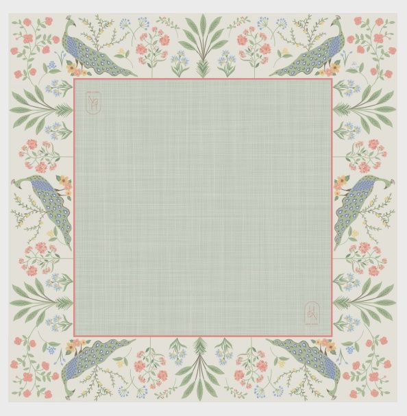 Peacock Garden Mahjong Mat