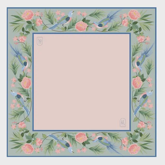 Songbird Bloom Mahjong Mat