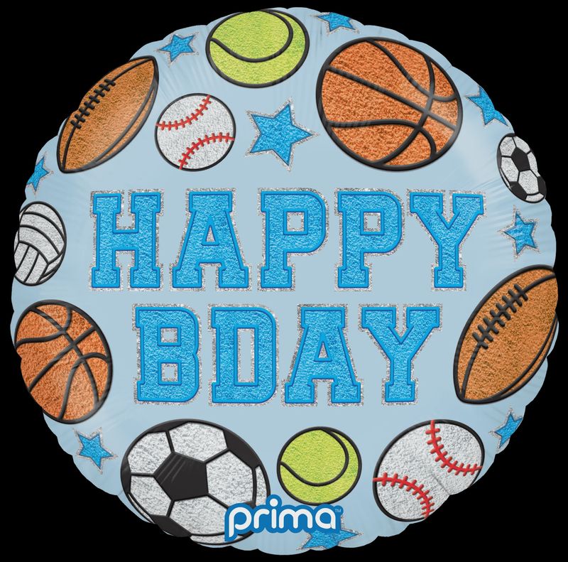 Sports Happy Birthday Foil Balloon
