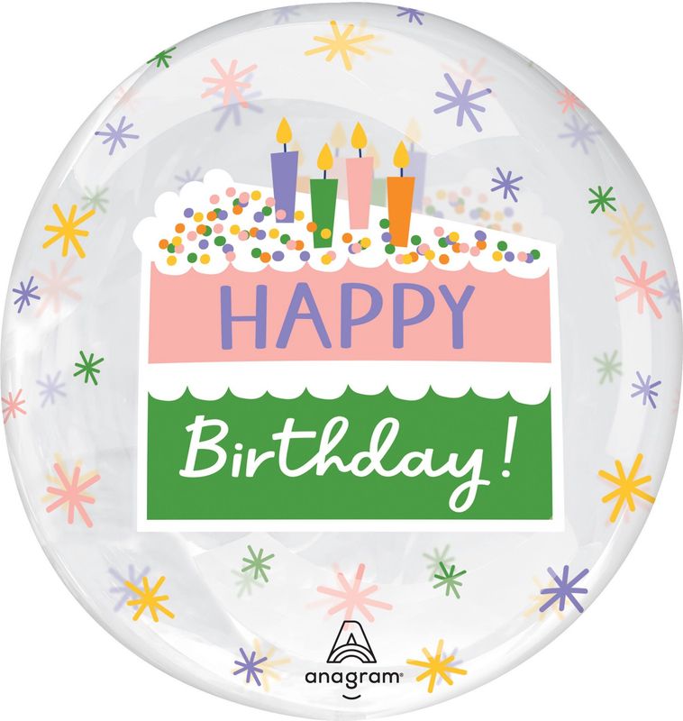 Happy Birthday Clear Balloon