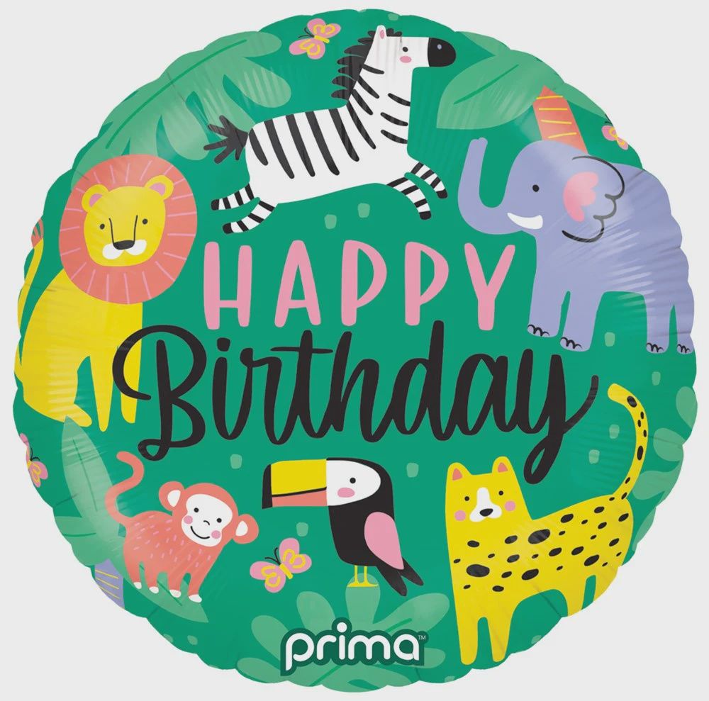 Jungle Happy Birthday Foil Balloon