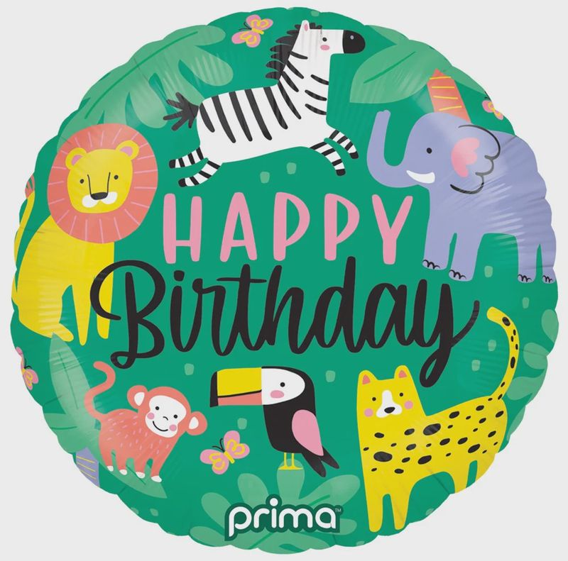 Jungle Happy Birthday Foil Balloon