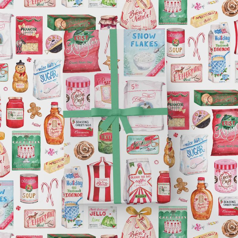 Santa's Pantry Wrapping Paper