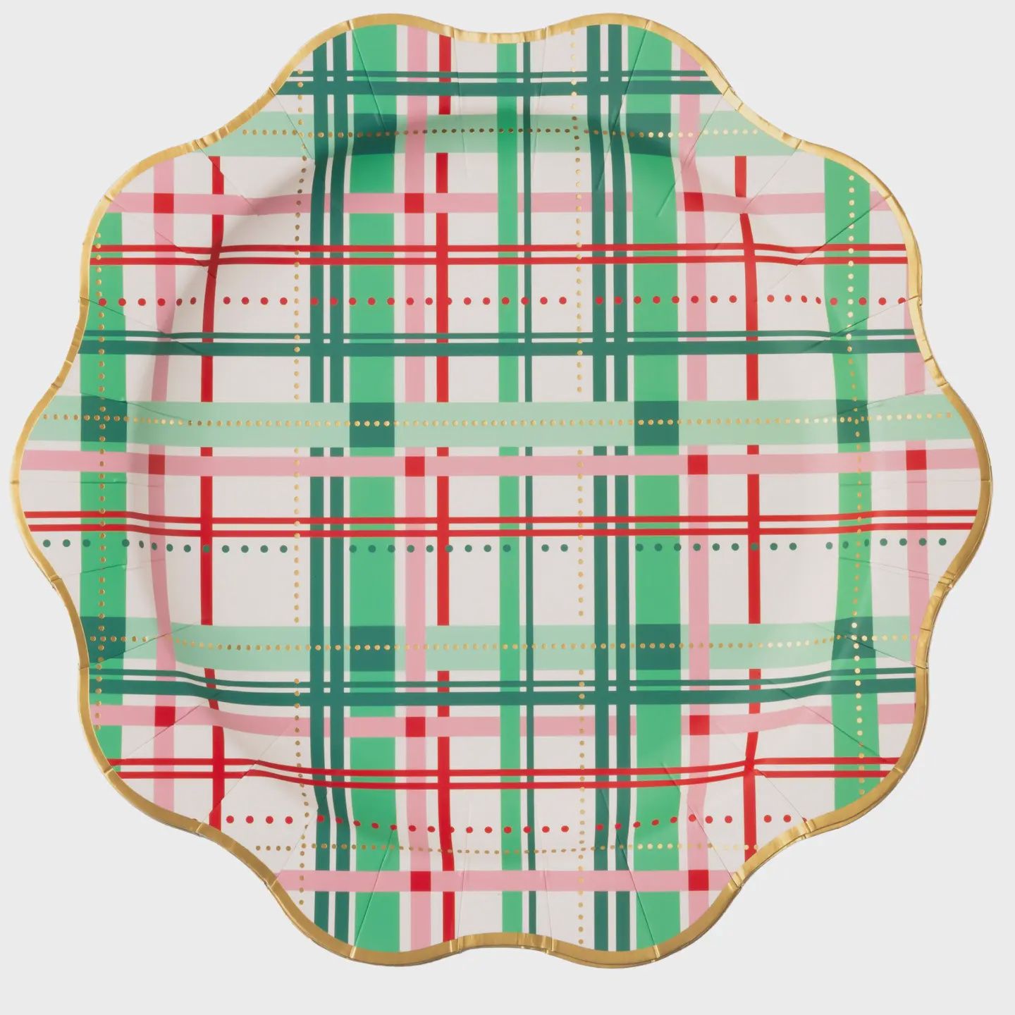 CHRISTMAS PLAID DINNER PLATES