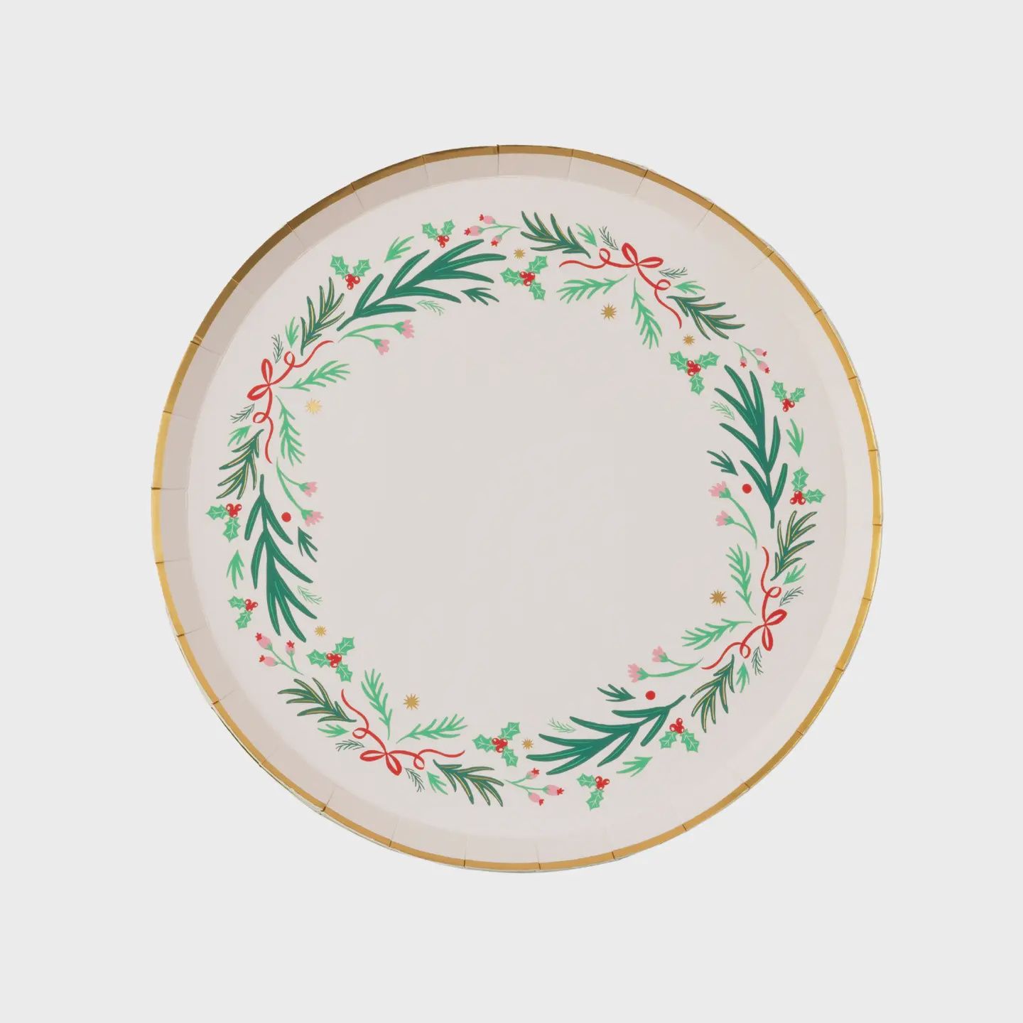 CHRISTMAS WREATH DESSERT PLATES