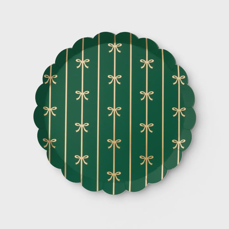 EMERALD GREEN SIGNATURE BOW SMALL PLATES