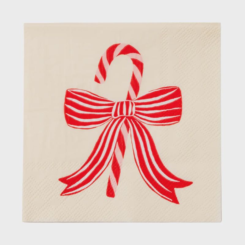 PEPPERMINT BOW COCKTAIL NAPKINS