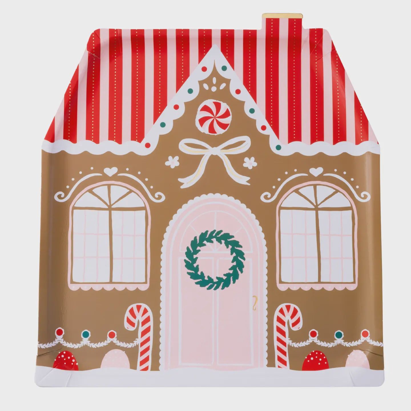 SWEET GINGERBREAD HOUSE LARGE PLATES
