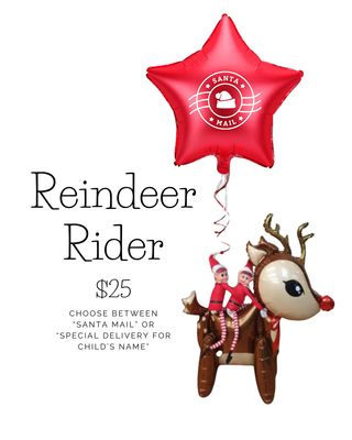 Reindeer Rider Elf Arrival Balloon