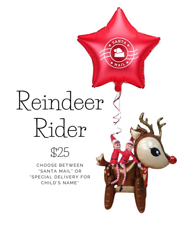 Reindeer Rider Elf Arrival Balloon
