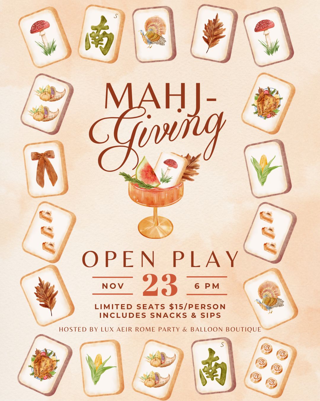 Mahj Giving Open Play