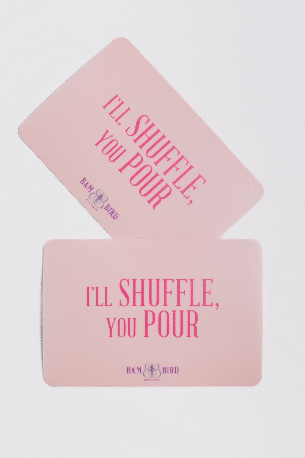 Mahjong Tile Shuffler, Color: Pink - I'LL SHUFFLE YOU POUR
