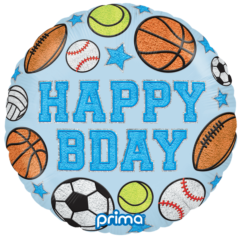 Sports Happy Birthday Foil Balloon