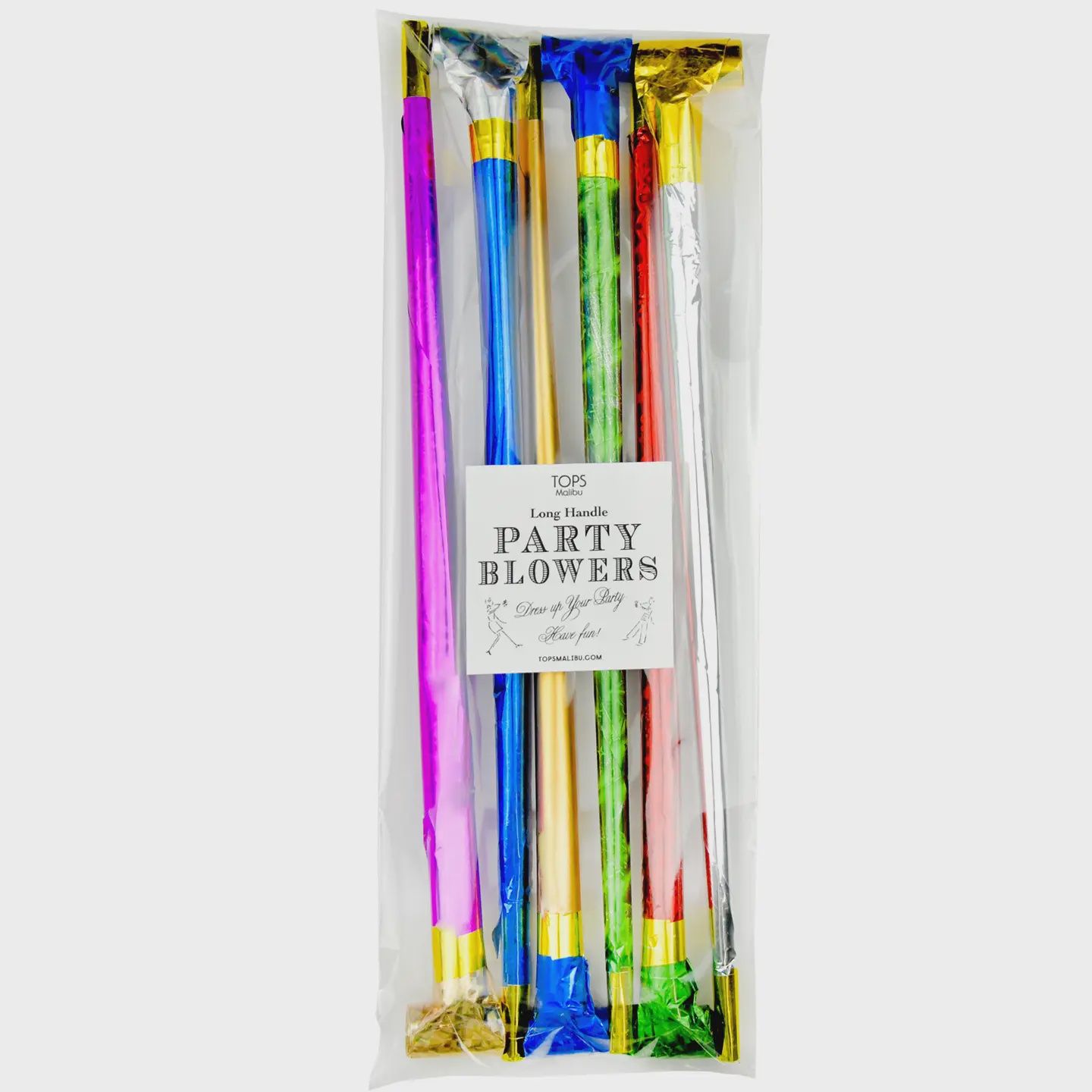 Long 12" Stem Party Blowers w/ Rollouts