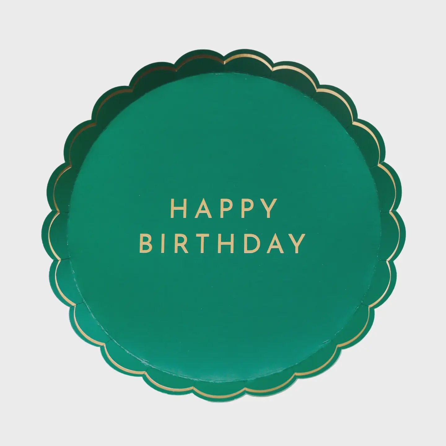 EMERALD GREEN HAPPY BIRTHDAY SMALL PLATES