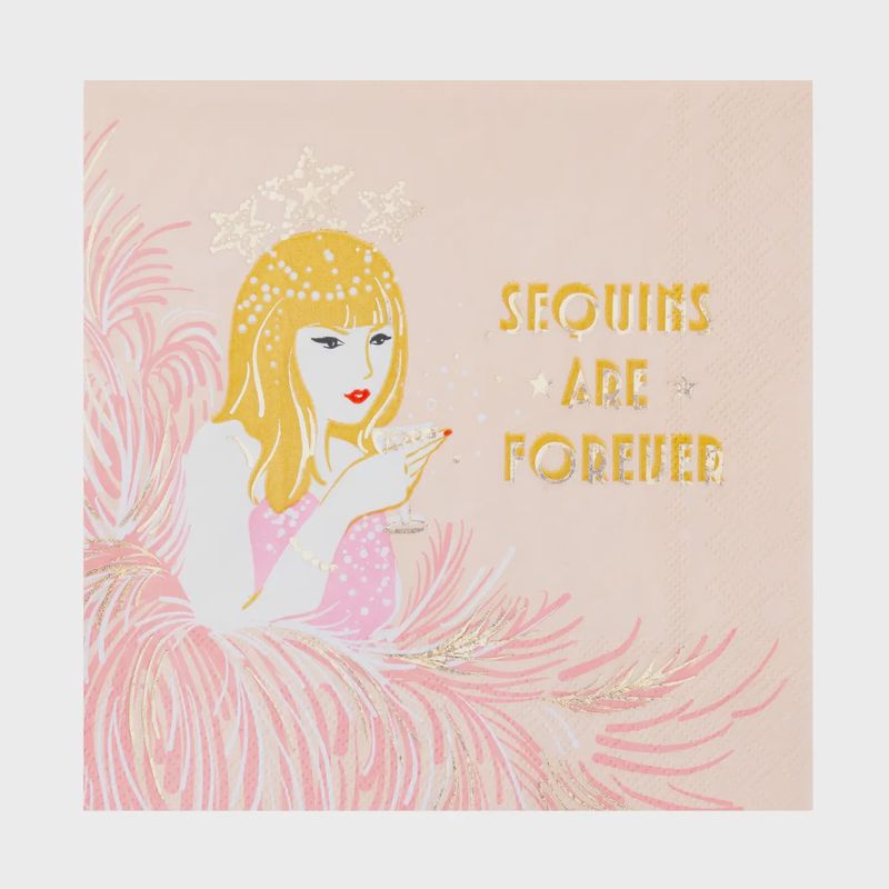 SEQUIN SHOWGIRL LARGE NAPKINS