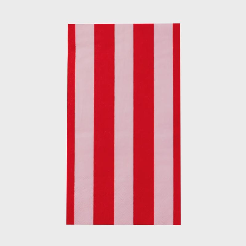 PINK &amp; RED SIGNATURE CABANA STRIPE GUEST TOWELS
