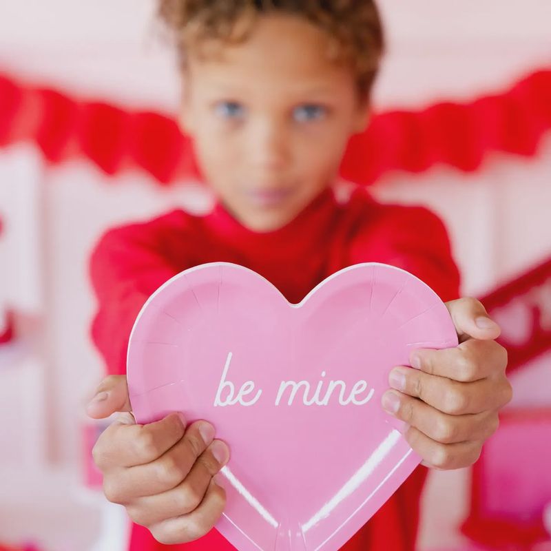 Conversation Heart Shaped Plate Set
