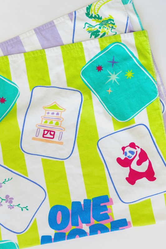 Mahjong Beach Towel