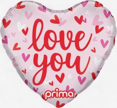 Love You Confetti Hearts Balloon