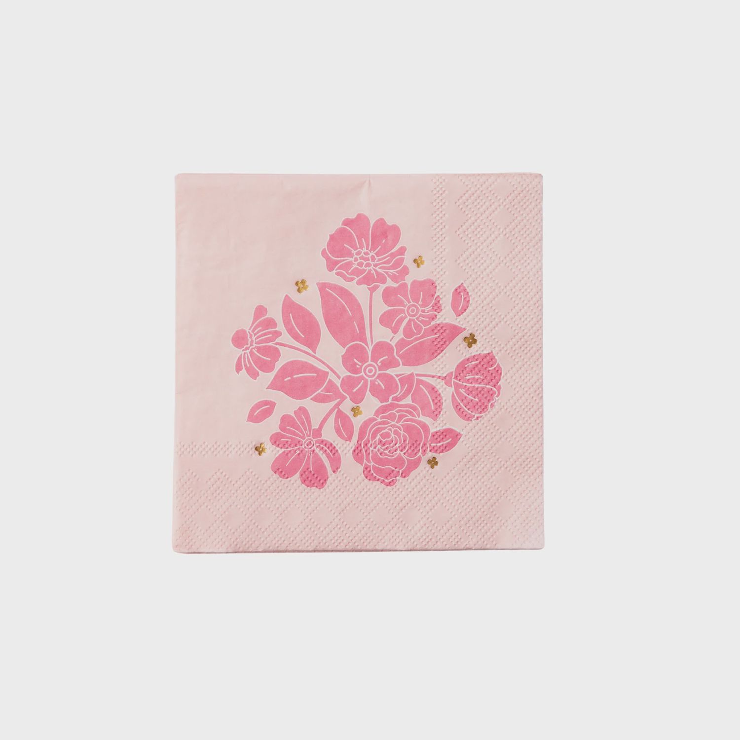 PETAL PINK ELEGANT FLORAL COCKTAIL NAPKINS