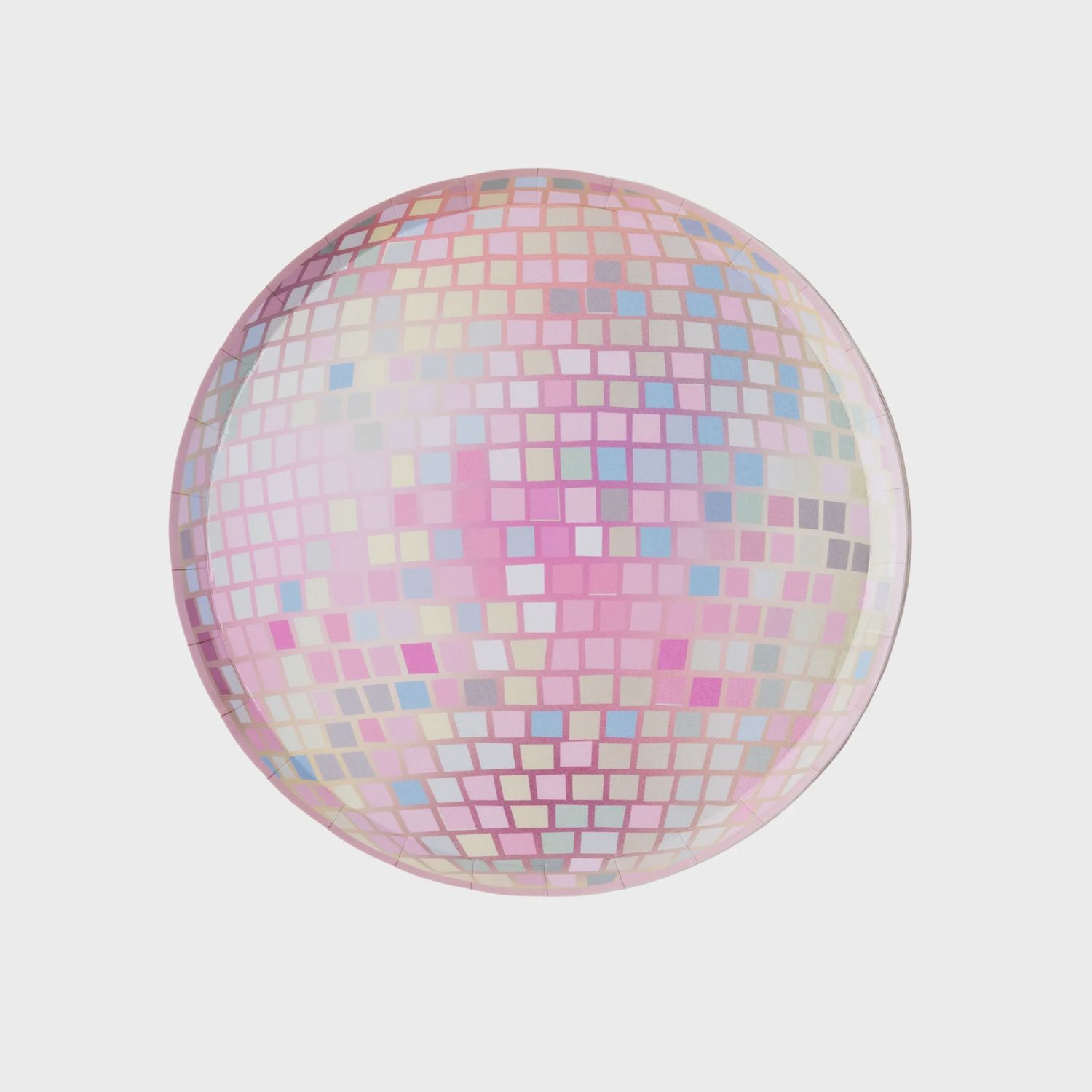 PINK DISCO BALL PLATES