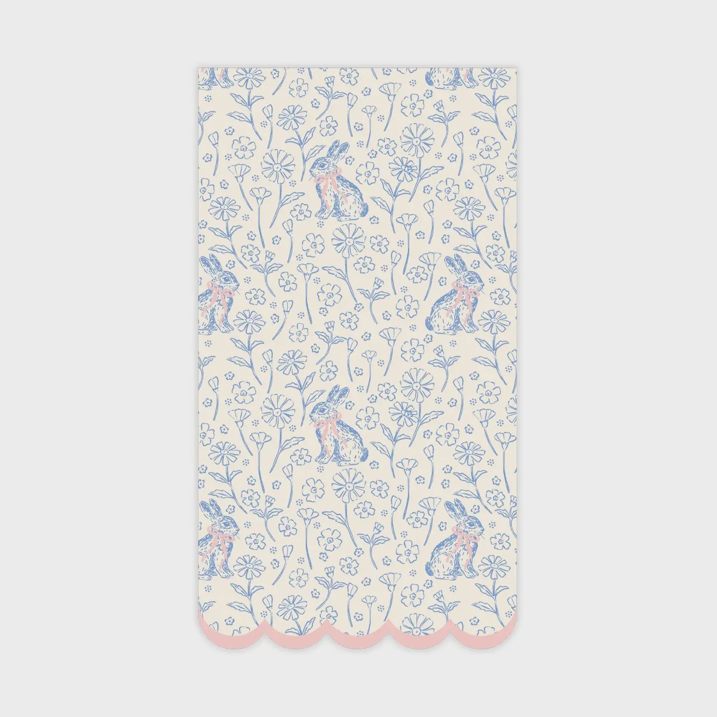 Bunny Pattern Scallop Guest Napkin
