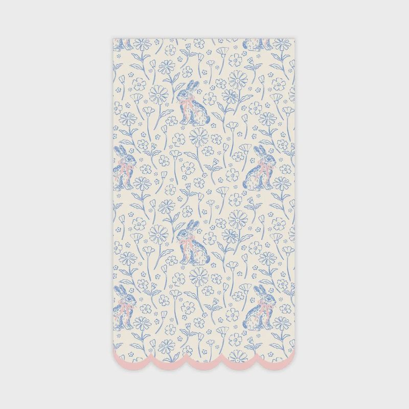 Bunny Pattern Scallop Guest Napkin