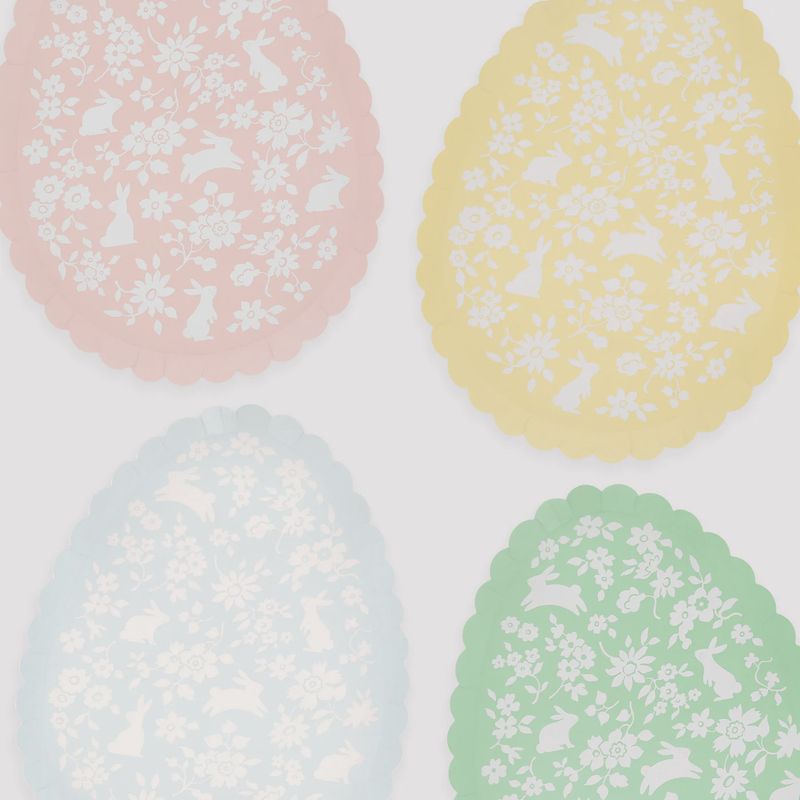 Ditsy Bunny Egg Plates