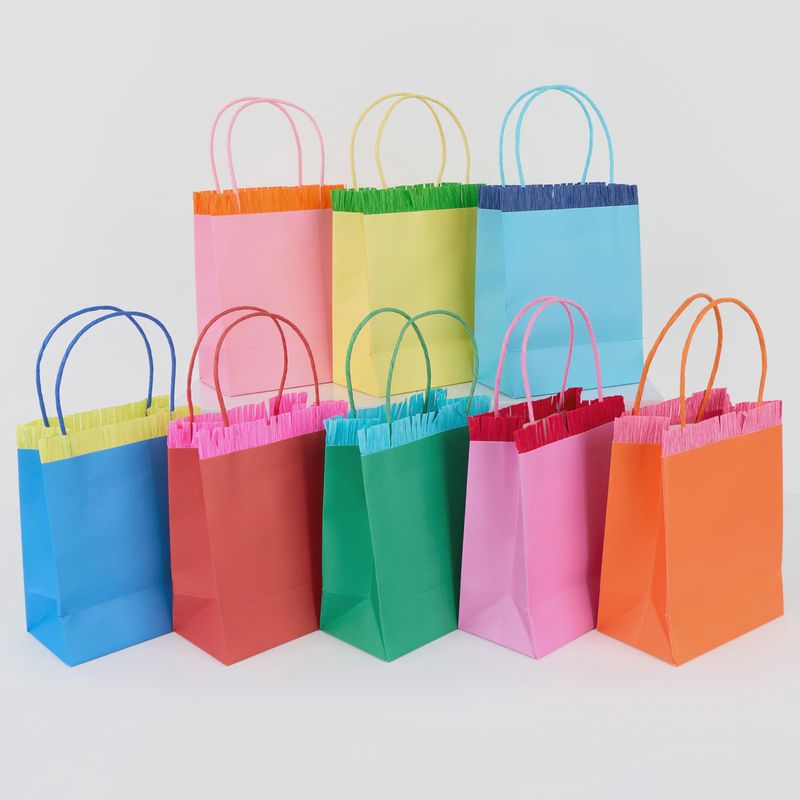 Bright Fringed Party Bags
