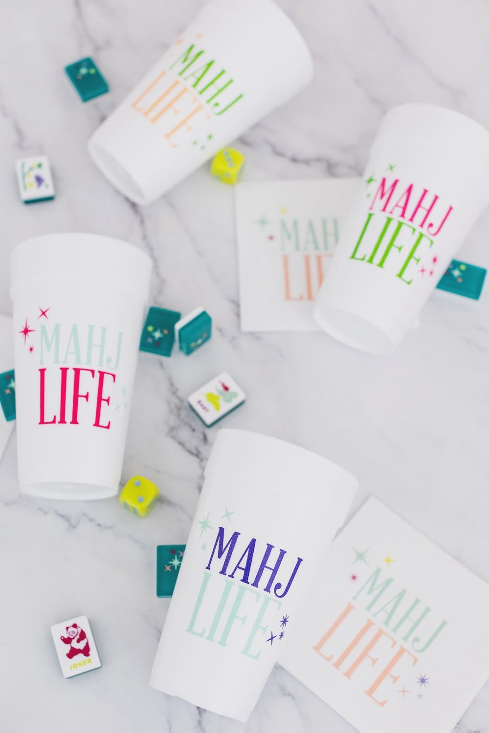 Mahj Life Styrofoam Cups