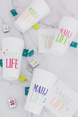 Mahj Life Styrofoam Cups