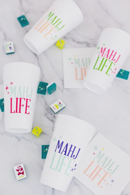 Mahj Life Styrofoam Cups
