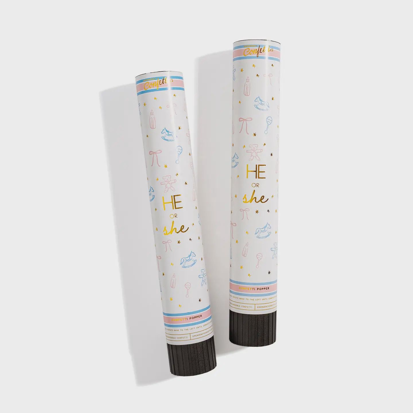 XL Gender Reveal Confetti Poppers